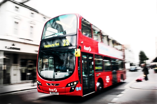 autobus, samochód, londyn